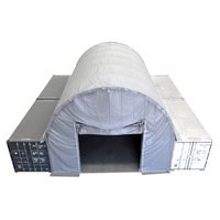 Abri de stockage imperméable en tente avec toit en PVC et structure en acier pour conteneurs maritimes de 20 et 40 pieds