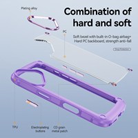 Pour iPhone 16 15 14 Plus 11 12 13 Pro Max cadre coloré coque de téléphone Transparent quatre coins Anti chute antichoc coque de téléphone