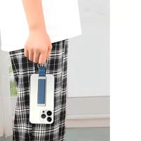 Bracelet portable, boucle à anneau métallique, support en cuir, poignée de téléphone, logo personnalisable, cadeau promotionnel, support de téléphone coulissant