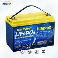 Batterie au phosphate de fer et de lithium de qualité A, marine, 12V 150AH, 6000+ cycles profonds, pour camping-car, avec BMS CAN Bus, borne M8, CE RoHS IP67, OEM ODM