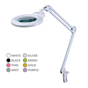 16W 4 Level Dimmable Lighted With Stand Hands Free Magnifying Lamp For Craft Reading Painting Beauty Salon