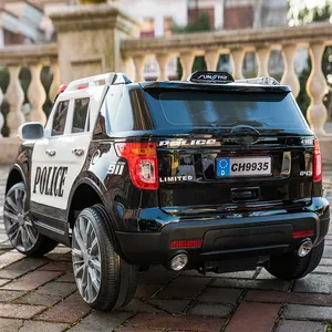 最高の価格の子供屋外警察Suv12vキッズ電気バッテリー駆動の音楽付き車に乗る