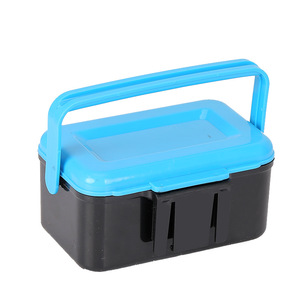 <b>Blue</b> Bait <b>Box</b> With Clip Portable Breathable Fishing Tackle <b>Storage</b> For River Use - Product Image 4