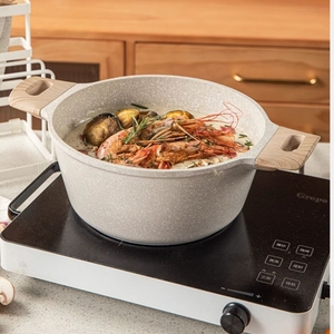 Pentola Rotonda in Alluminio e Ceramica Antiaderente da 24CM per Zuppe e Casseruole - Product Image 2