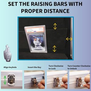 Espositore per Carte di Grandi Dimensioni (5 Barre di Sollevamento, <span class=keywords><strong>Asta</strong></span> di Supporto Integrata e 80 Adesivi) |   34 X 22 Pollici |   Espositore da Tavolo per Fiere - Product Image 4