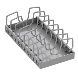 New adjustable metal cookware storage rack, kitchen pull-out shelf, cabinet and countertop <b>dish</b> storage rack - Product Image 6
