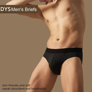 <strong>Men's</strong> New Mid-Waist Seamless Underwear Breathable Knitted Fabric Sexy Crotch <strong>Briefs</strong> with Comfortable <strong>Pouch</strong> Cross-Border Design - Product Image 1