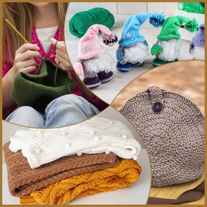 Tự làm Crochet Set Kit 50 Piece kim loại kết hợp gói màu nhôm Oxit len làm bằng tay Crochet Kit túi đan công cụ thiết lập - Product Image 5