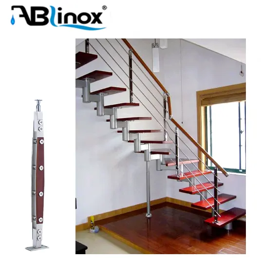 Ablinox thép không gỉ lan can phụ kiện kim loại ngoài trời wrought sắt cầu thang lan can lan can kim loại hàng rào bài