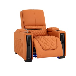 Sofá reclinable eléctrico moderno de cuero de gama alta para apartamentos pequeños y salas de estar para personas perezosas para dormir y acostarse - Product Image 5