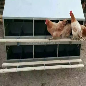 Fabbrica a buon mercato raccolta automatica scatole di nidificazione di pollo nidificazione strati di uova rotolare via uova nido - Product Image 5