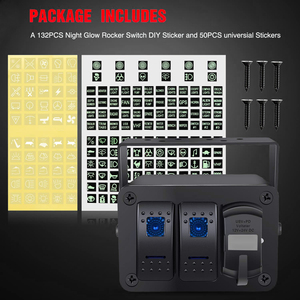 DIY Aufkleber 3 Gang Marine <span class=keywords><strong>Control</strong></span> Box Vor verdrahtete Typ <span class=keywords><strong>C</strong></span> USB USB Lade buchse 12V Schalttafel für Boots wagen RV - Product Image 4