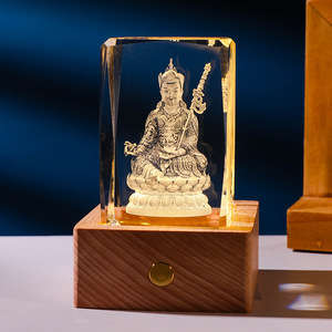 3D Crystal Ball Temple Connection Props Statue Amitabha Buddha Guanyin Bodhisattva Entrance <b>Desk</b> Art <b>Ornaments</b> - Product Image 4