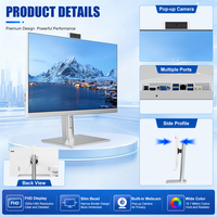 Computadora de Escritorio Todo en Uno Profesional OEM de 23.8 Pulgadas con Pantalla LCD de 8GB, Core I3/i5/i7/i9 de Doble Núcleo para Oficina, Barebone