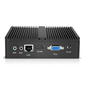 Nhôm trường hợp Win 10 không quạt công nghiệp nhúng Mini PC với J1900/4125/6412 Bộ vi xử lý SSD lưu trữ RS232 <span class=keywords><strong>USB</strong></span> Dual Lan cổng - Product Image 3
