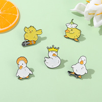 Belle Animal émail broche Skateboard vilain Skate oie canard poulet broches sac épinglettes dessin animé drôle Badge bijoux cadeau