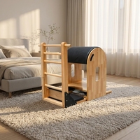 Barril de Pilates de Madera MJD M301A, Accesorio de Barril Escalera de Roble para Máquina Reformer