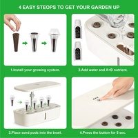 Mini-jardin domestique intelligent avec éclairage LED, système de culture hydroponique automatique pour herbes aromatiques d'intérieur avec pompe