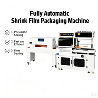 Machine d'emballage sous film rétractable haute efficacité avec scelleuse en L et tunnel de rétraction pour boîtes, films POF et PVC