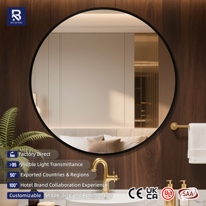 Specchio da Parete Decorativo Rotondo Moderno di Grandi Dimensioni per Hotel, Specchio Ultra-Chiaro Antiesplosione Ecologico Ideale per Soggiorno - Product Image 1