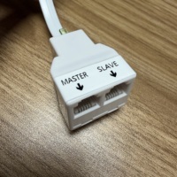 Répartiteur de ligne téléphonique RJ12 6P6C multi-sorties actif P1, adaptateur 1 vers 2 voies avec câble