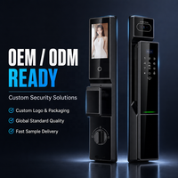 Serrure de porte intelligente Tuya avec reconnaissance faciale 3D, interphone visuel, application WiFi, entrée sans clé pour appartement et hôtel