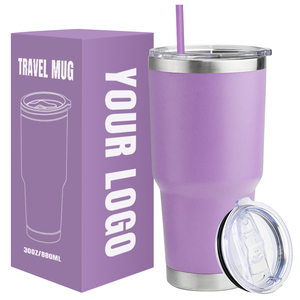 Custom Logo 20oz Double Wall Vacuum Insulated Stainless Steel Travel Tumbler <b>Lid</b> BPA Free Modern Design for Outdoor/Travel Use - Product Image 1