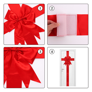 Fiocco Natalizio Personalizzato Grande per <span class=keywords><strong>Porta</strong></span> d'Ingresso, Fiocco per <span class=keywords><strong>Porta</strong></span> dell'Armadio, Fiocco Regolabile per Porte Natalizie <span class=keywords><strong>con</strong></span> Fibbia - Product Image 3