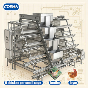 Sistema Automatizado de Alimentación para Gallineros, Jaula para Aves de Corral de 4 Niveles Tipo A, Jaula para Gallinas Ponedoras - Product Image 1