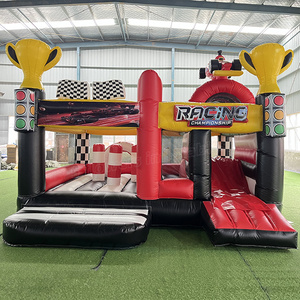 Inflable <span class=keywords><strong>Profesional</strong></span> Azul y Amarillo para Niños, Compre un <span class=keywords><strong>Castillo</strong></span> Inflable con Tobogán, Equipo de Juegos para Exteriores - Product Image 4