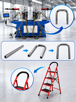 Machine de cintrage automatique à double tête pour tubes, idéale pour les rails avant d'échelles domestiques en aluminium