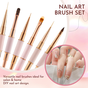 Pinceau à ongles avec manche métallique, pointe précise, poils en nylon, logo personnalisé pour extension d'ongles en gel, ligne fine, usage en studio de manucure - Product Image 4