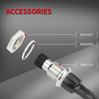 PBS-105 OFF-(ON) 2PIN Apem Tombol Tekan Tipis Lampu Meja Saklar Tombol Tekan Tact Push Buttons Dengan Kabel untuk Penyolderan