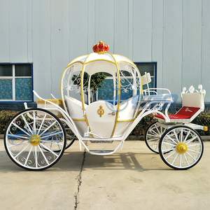 Carroza Eléctrica de Jardín 2025, Carroza para Visitas con Diseño de Calabaza, Vehículo para Bodas, Carroza de Caballos Estilo Europeo, Carroza Eléctrica para Turismo - Product Image 5