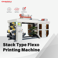 Machine d'impression flexographique automatique 4 couleurs Chaoxu avec structure empilable pour films plastiques, sacs en papier et sacs en plastique