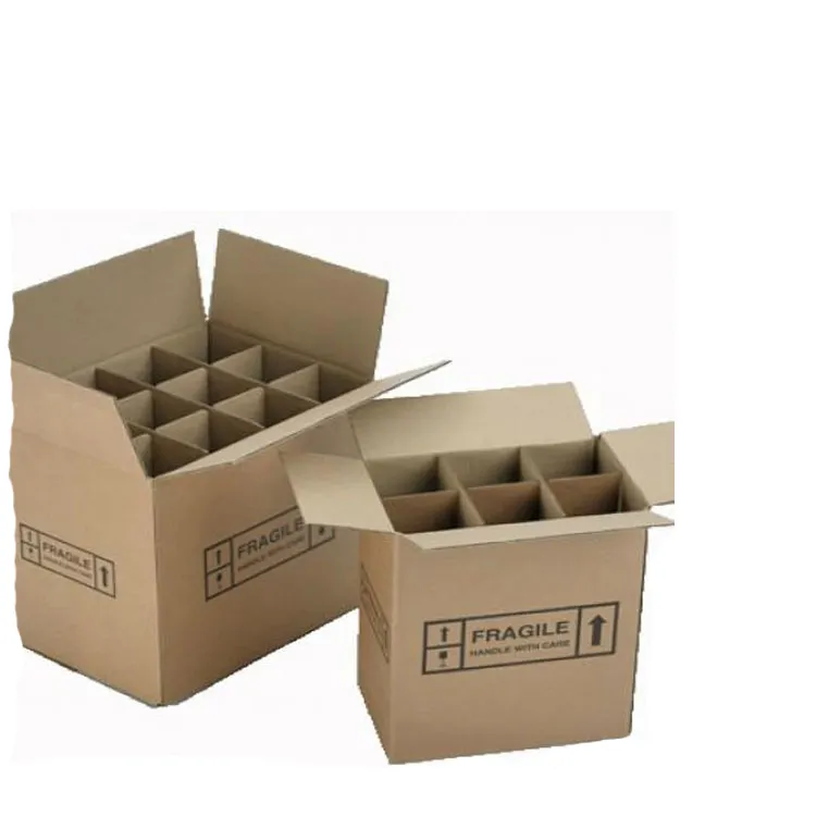 Wholesale custom paper wine gift box cardboard 6 pack bottle carrier shipping beer box with inserts