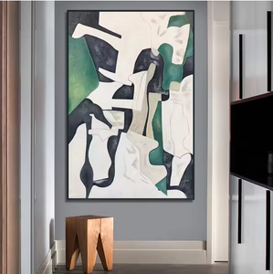 Peinture à l'huile géométrique abstraite moderne Art Factory sur toile, art mural <span class=keywords><strong>contemporain</strong></span>, décoration murale pour hôtel et maison, peinte à la main - Product Image 3