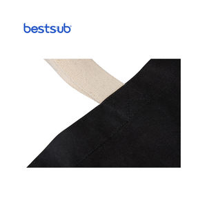 BestSub personalizado reutilizable yute plegable negro lona compras bolsa al por mayor novedad regalo para <span class=keywords><strong>vinilo</strong></span> HBD09K - Product Image 2