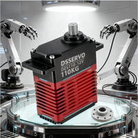 Servomoteur métallique sans balais DES-110 110 kg, couple élevé, puissance élevée, 12 V/24 V, étanche IP67, pour avion, robotique, automatisation CNC