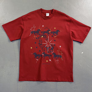 T-Shirt Casual da <span class=keywords><strong>Uomo</strong></span> con Stampa 'Happy Year Horse Good Luck', 100% Cotone 250g, Traspirante, Antirughe, Vestibilità Regolare - Product Image 6