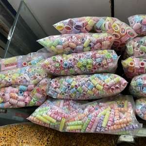 Échantillon gratuit macaron coloré cheveux fermoir baril <span class=keywords><strong>perles</strong></span> grand trou <span class=keywords><strong>perles</strong></span> cheveux accessoires couleur transparente décoration pour <span class=keywords><strong>tresses</strong></span> - Product Image 2