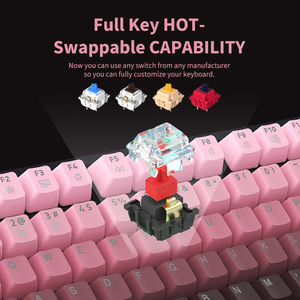 Tùy chỉnh 75% Gasket 81 phím Màn hình hiển thị khối lượng Knob Hot cắm RGB 2.4 Gam BT có dây Chuột chơi game Bàn Phím Cơ khí RGB Bàn phím - Product Image 3