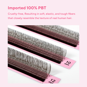 DIYDAY Super Doux Brun en Forme de U YY Extensions de <span class=keywords><strong>Cils</strong></span> en éventail Faits à la Main Fibre PBT <span class=keywords><strong>Cils</strong></span> Artificiels Naturels <span class=keywords><strong>pour</strong></span> Extensions de <span class=keywords><strong>Cils</strong></span> - Product Image 2