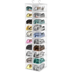 Hanging <b>Shoe</b> Organizer 20 Sections Rectangular Steel Wire Non Woven Wardrobe <b>Storage</b> Shelves Space Saving <b>Shoes</b> - Product Image 1