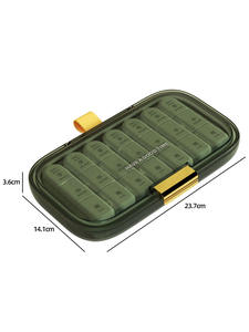 Boîte à pilules en plastique, organiseur de médicaments portable, hebdomadaire, sept jours, matin, <span class=keywords><strong>midi</strong></span>, soir, séparateur de pilules, rappel de médicaments pour personnes âgées - Product Image 5