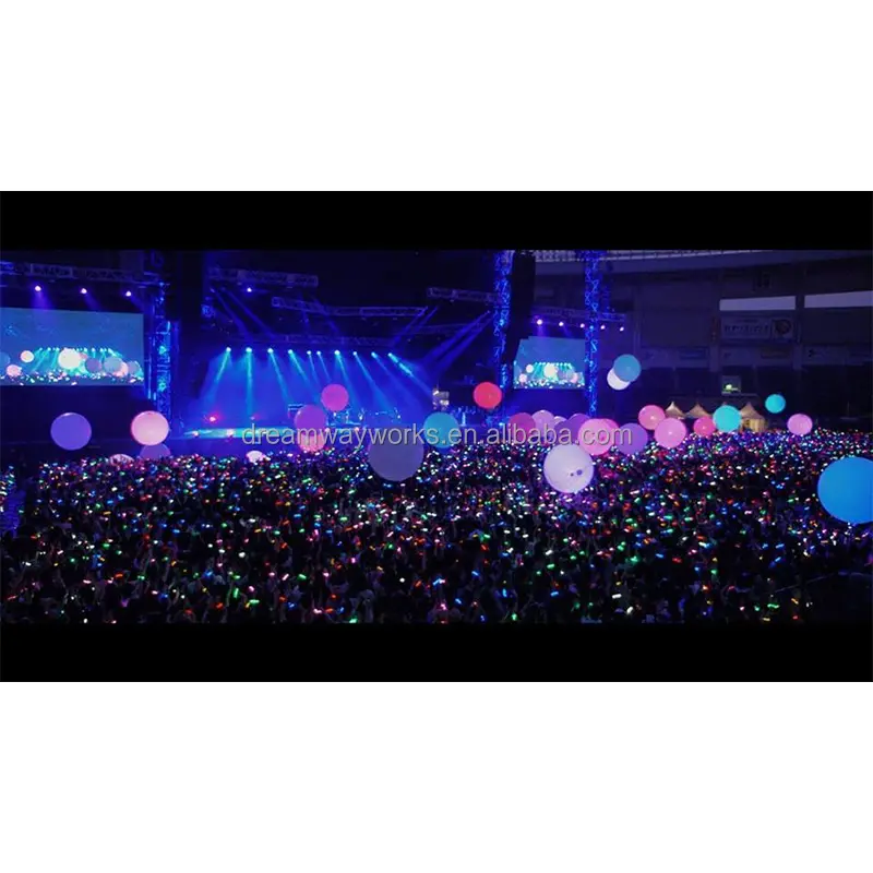 Popular hot sale zygote party balloon, led glow balloon, glowing dance ball for concert event