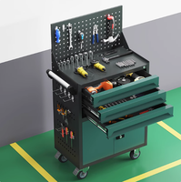 Chariot à outils robuste en acier, personnalisable OEM, 1 à 3 tiroirs, fermeture amortie, serrure à clé, design moderne, capacité de charge 300 kg, électrostatique