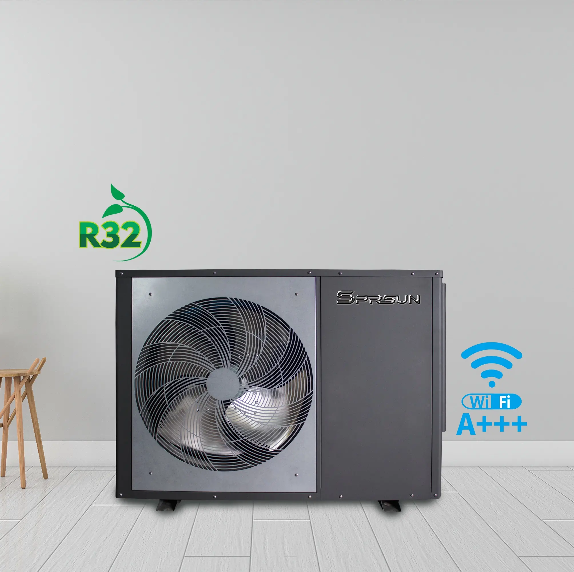 Sprsun A+++ Inverter Heat Pump for Hotwater Heating and Cooling Air to Water Heat Pump