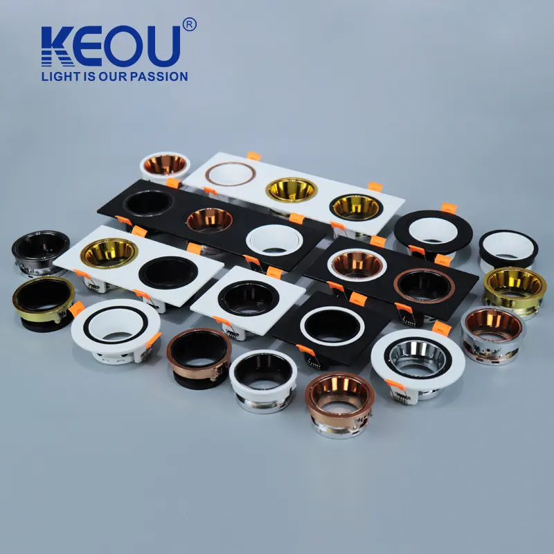 KEOU özelleştirilmiş customized spot ışık gu10 spot parçaları downlight led gu10 çerçeve
