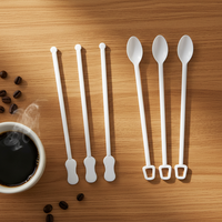 Ensemble de couverts jetables biodégradables CPLA Greenday personnalisables – Cuillères à café et à thé, agitateurs pour fêtes et événements culinaires